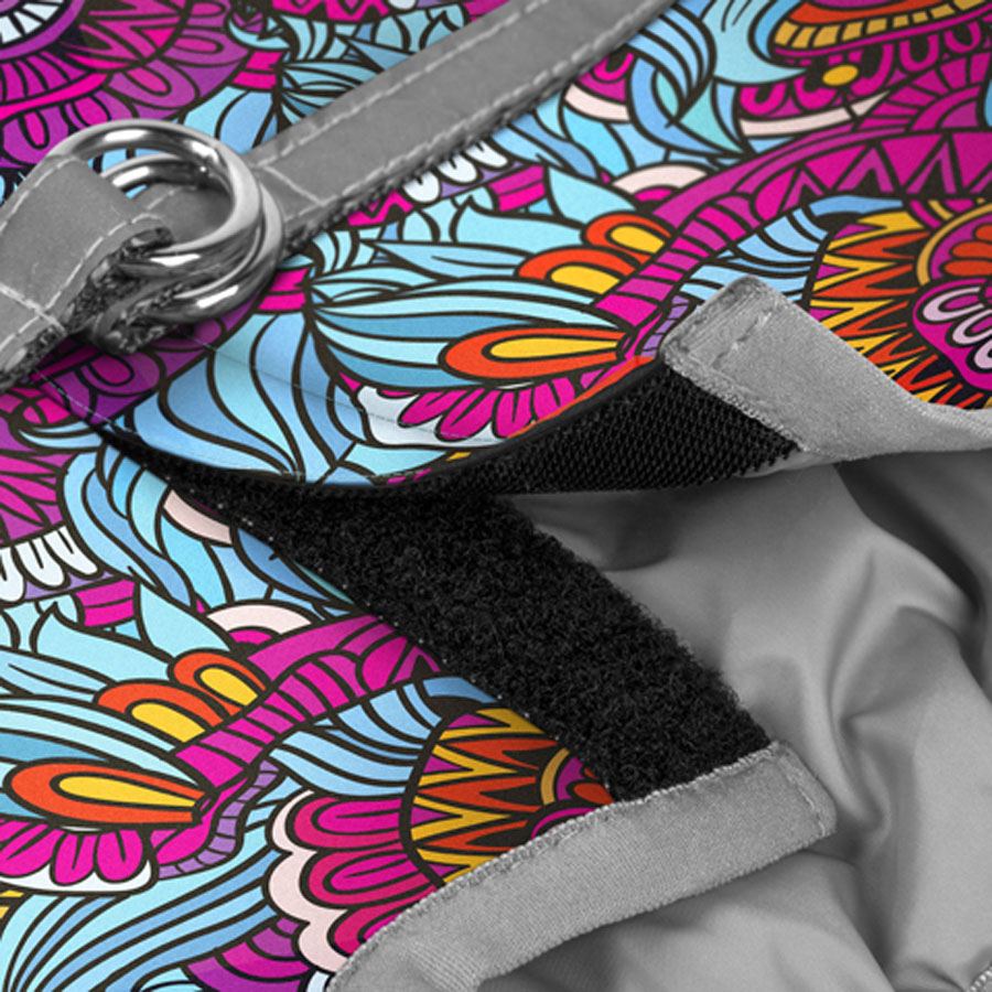 Шлея для собак м'яка WAUDOG Clothes з QR паспортом, малюнок "Літо", S1, В 40-45 см, С 29-31 см — фото 5