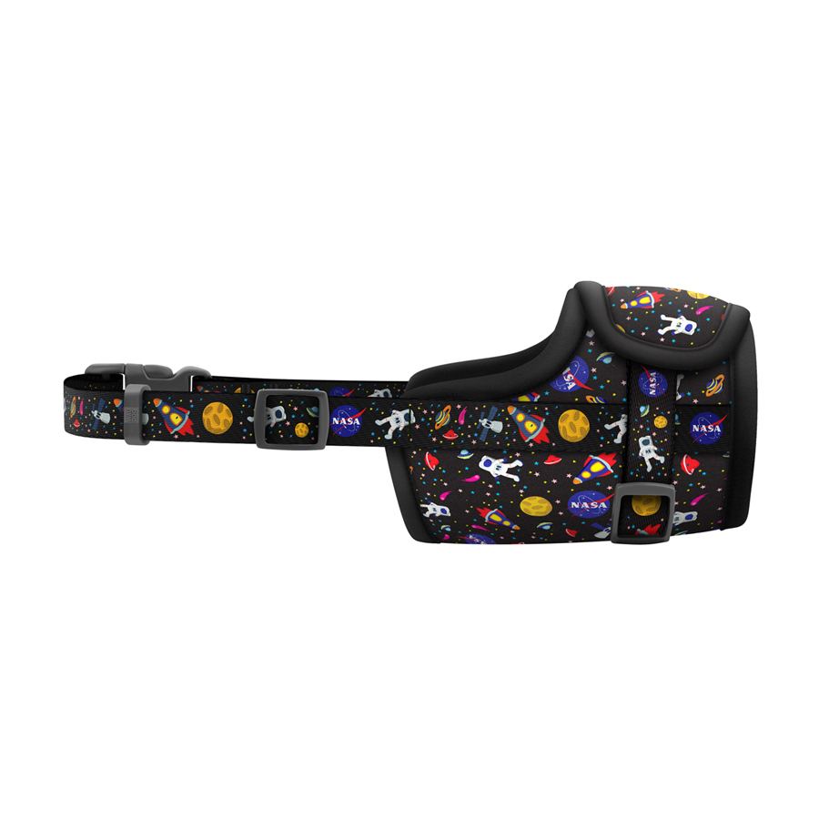 Намордник для собак WAUDOG Nylon, малюнок "NASA", пластиковий фастекс, розмір №1, О 14-20 см — фото 4