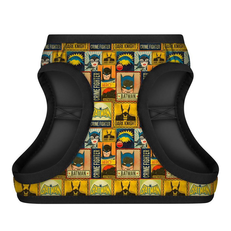 Шлея для собак м'яка WAUDOG Clothes з QR паспортом, малюнок "Бетмен вінтаж", S2, В 46-50 см, С 43-45 см — фото 3