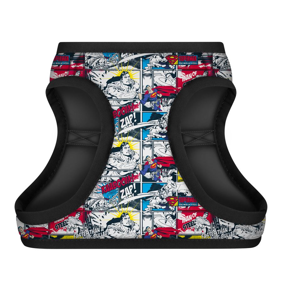Шлея для собак м'яка WAUDOG Clothes з QR паспортом, малюнок "Супермен комікс", S2, В 46-50 см, С 43-45 см — фото 3