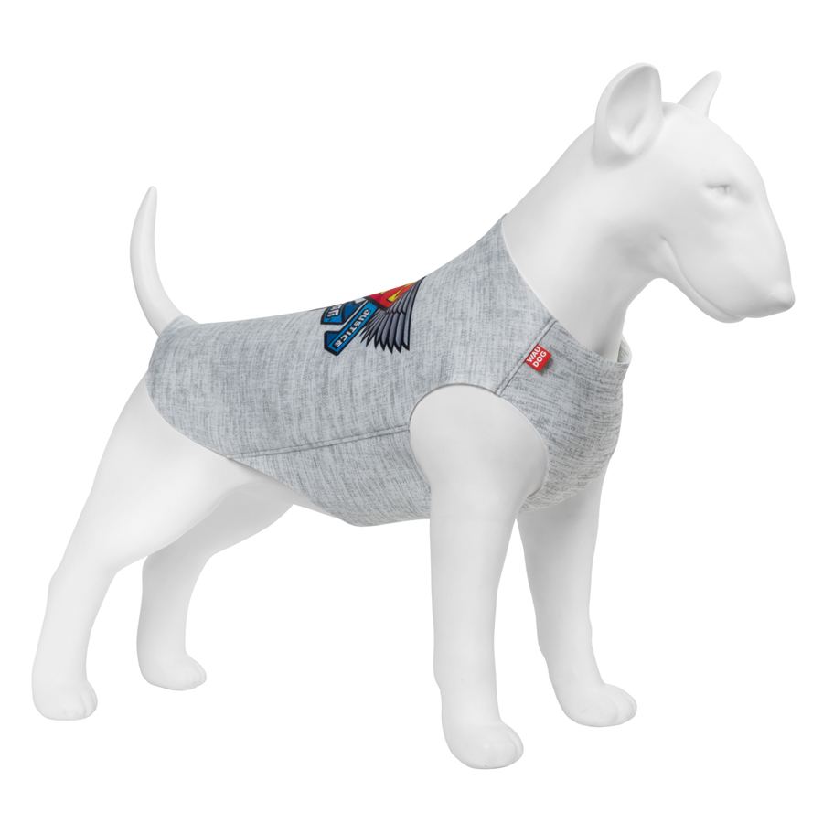 Майка для собак WAUDOG Clothes малюнок "Супермен, правда, справедливість", M45, B 64-70 см, С 35-40 см