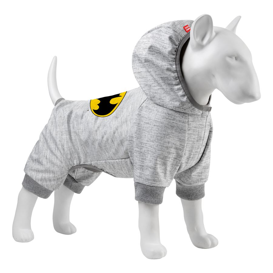 Комбінезон для собак WAUDOG Clothes малюнок "Бетмен лого", софтшелл, L50, B 64-70 см, С 44-50 см