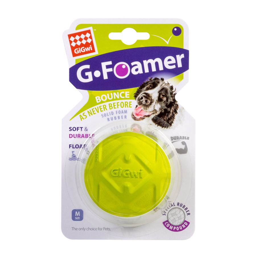 Іграшка для собак М'яч повнотілий GiGwi G-Foamer, спінена гума, 6,5 см — фото 2