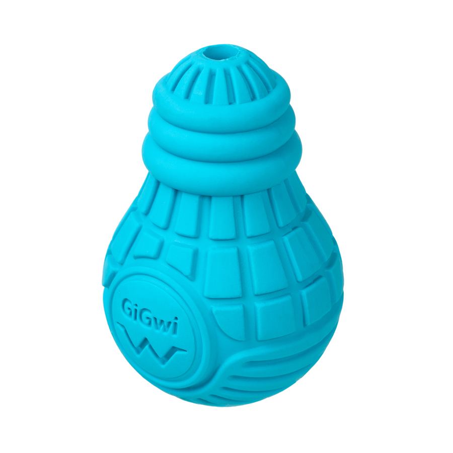 Іграшка для собак Лампочка гумова GiGwi Bulb Rubber, гума, S, блакитна — фото 2