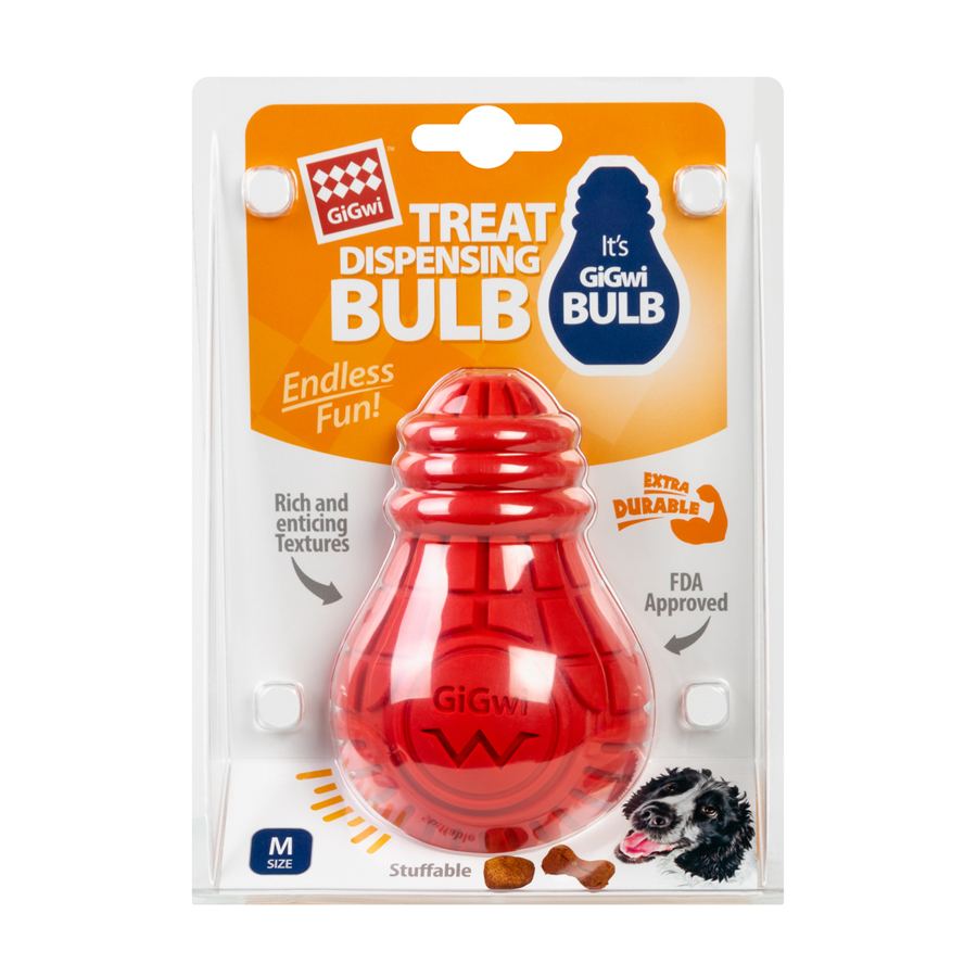 Іграшка для собак Лампочка гумова GiGwi Bulb Rubber, гума, M, червона — фото 2