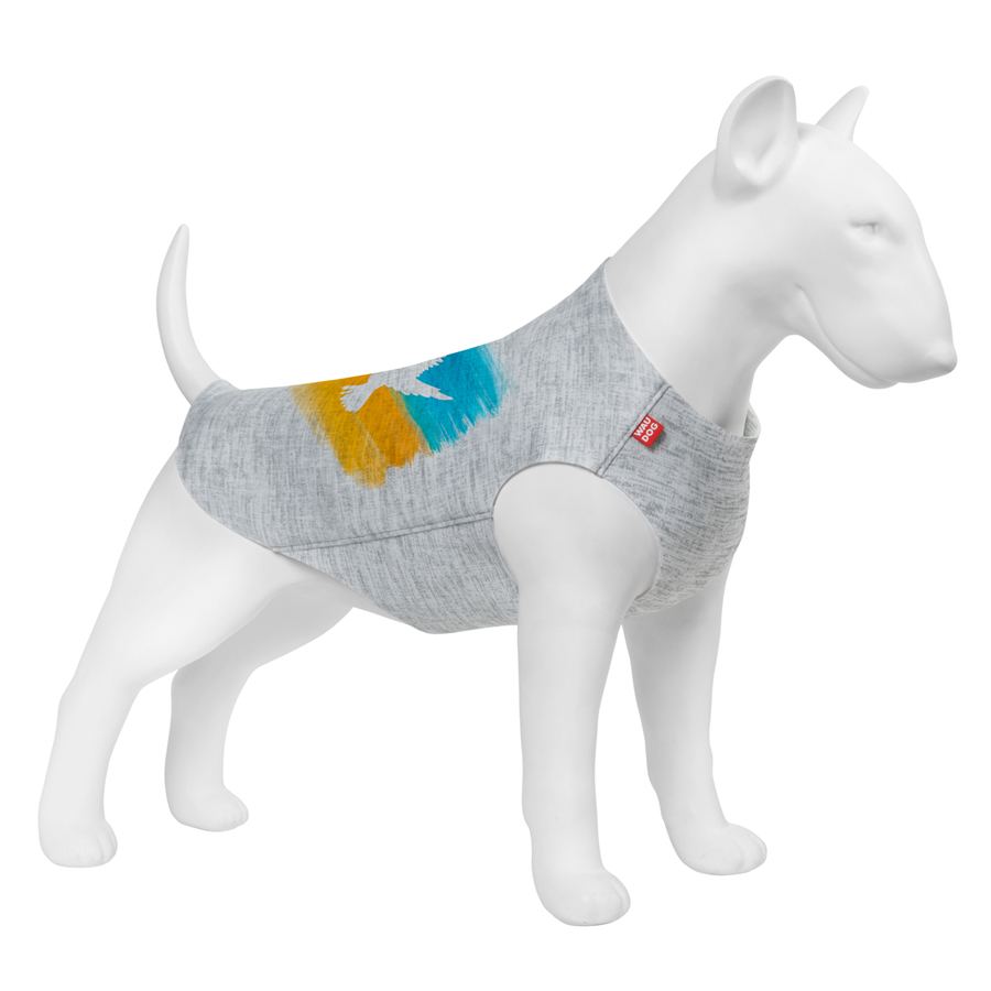 Майка для собак WAUDOG Clothes малюнок "Прапор", XS30, B 40-46 см, С 23-28 см, для собак