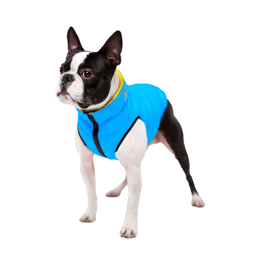 Двостороння курточка AiryVest для собак , розмір M 45, жовто-блакитна — фото 4