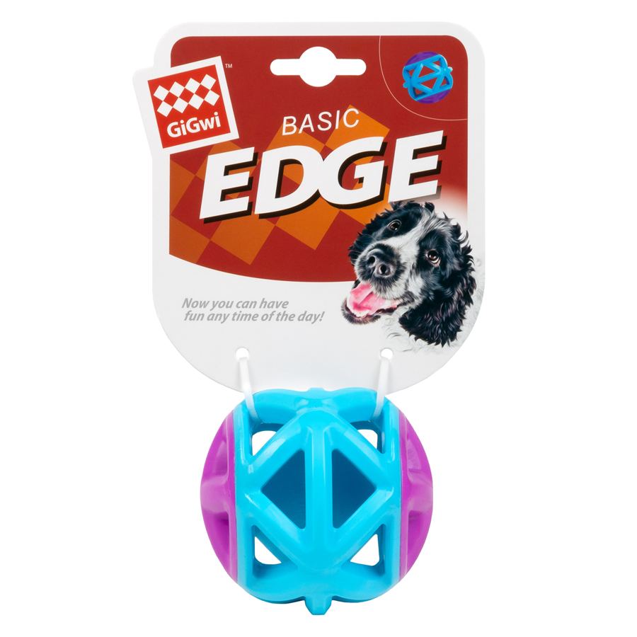 Іграшка для собак М'яч GiGwi Basic EDGE, блакитний, гума, 9 см — фото 3