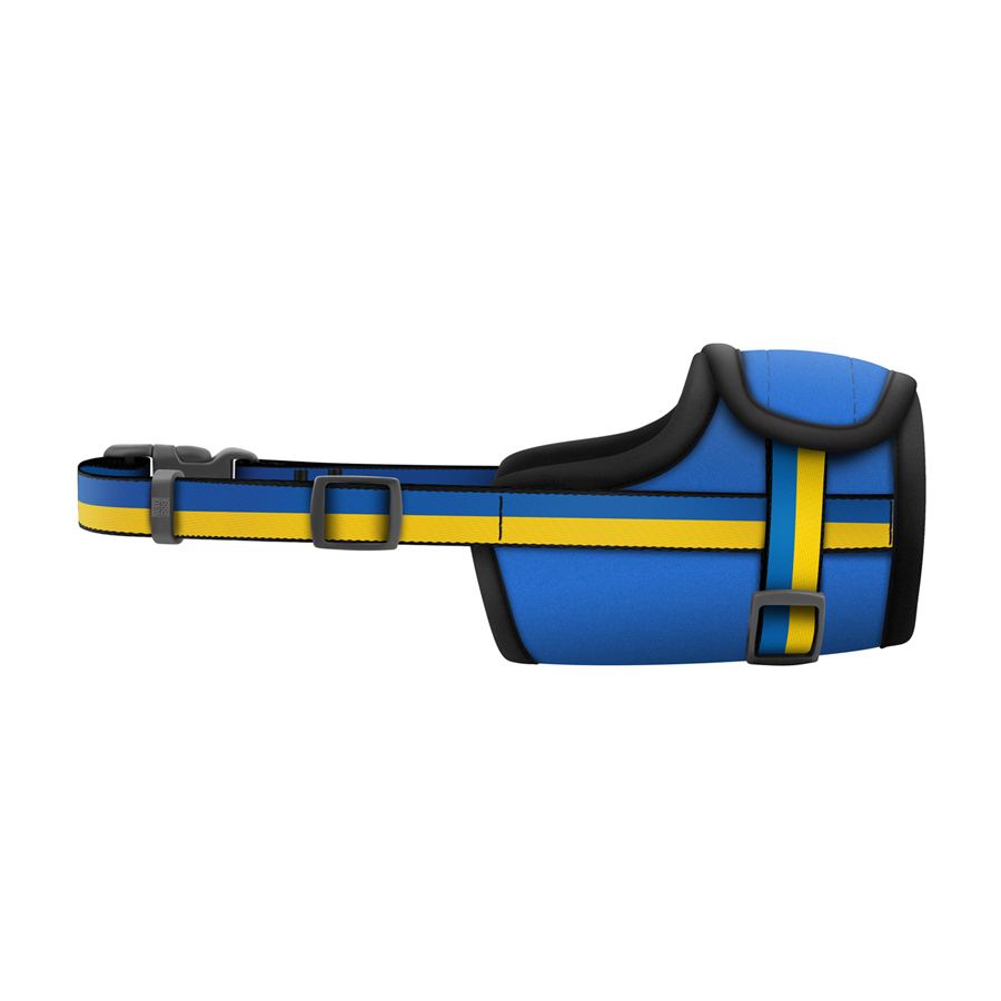 Намордник для собак WAUDOG Nylon, малюнок "Colors of freedom", пластиковий фастекс, розмір XL, О 35-43 см — фото 5
