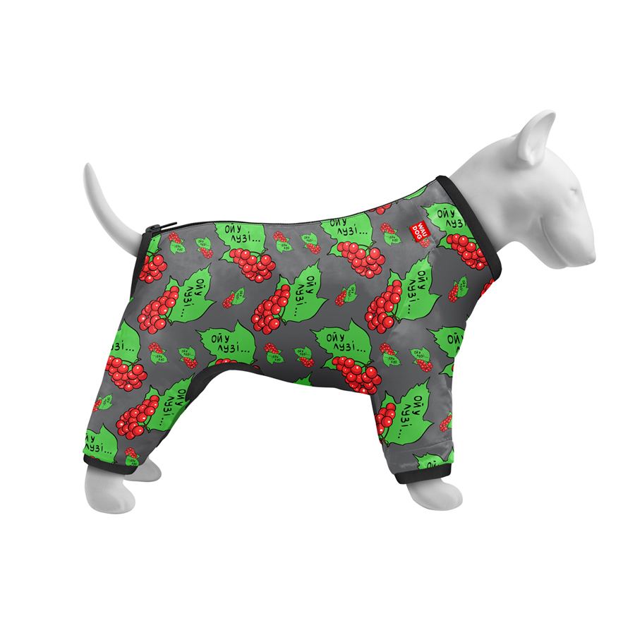 Вітровка для собак WAUDOG Clothes, малюнок "Калина", M45, В 55-60 см, С 37-40 см — фото 3