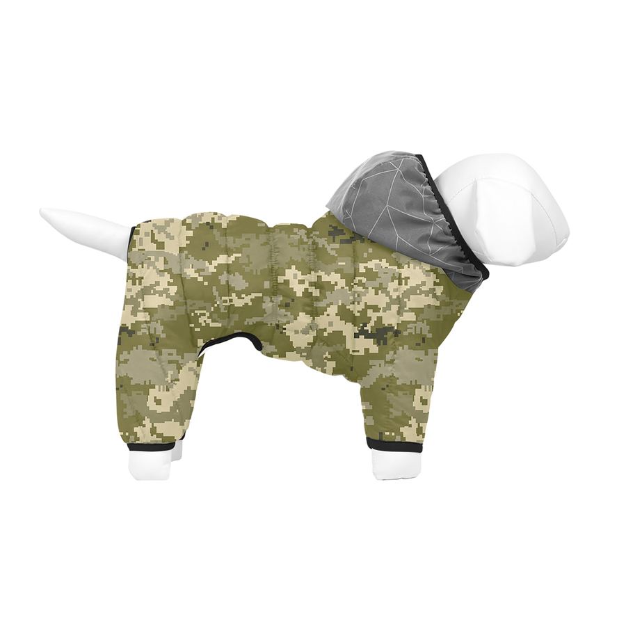 Комбінезон для собак WAUDOG Clothes, малюнок "Мілітарі", M35, В 59-62 см, С 37-40 см — фото 4