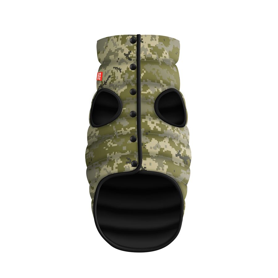 Курточка для собак WAUDOG Clothes, малюнок "Мілітарі", M45, В 61-65 см, С 38-42 см