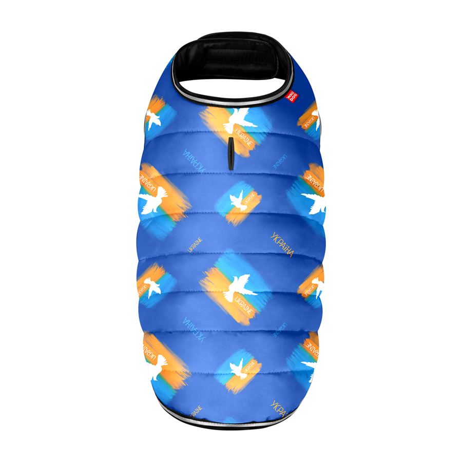Курточка-накидка для собак WAUDOG Clothes, малюнок "Прапор", M, А 37 см, B 52-62 см, С 36-47 см — фото 3