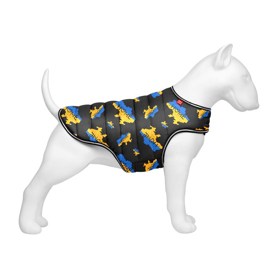 Куртка-накидка для собак WAUDOG Clothes, малюнок "Дім", L, А 41 см, B 58-70 см, С 42-52 см, для собак