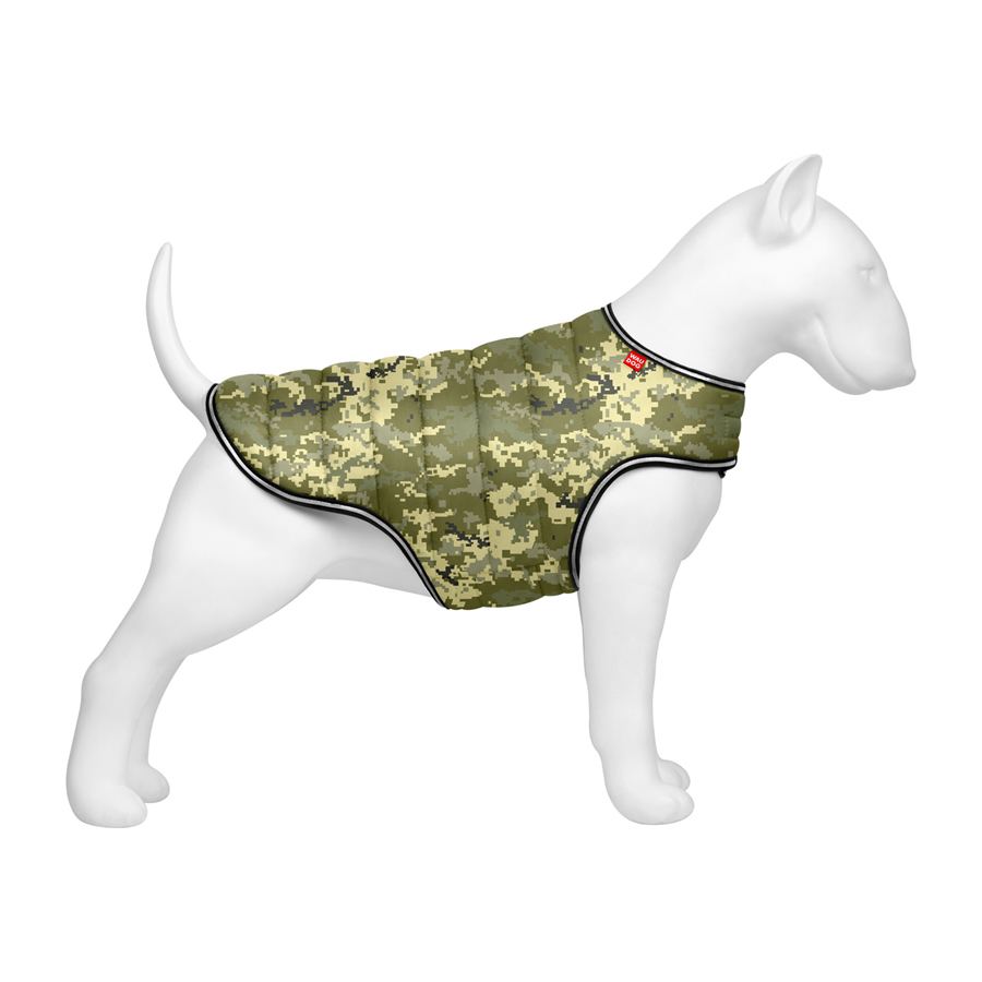 Куртка-накидка для собак WAUDOG Clothes, малюнок "Мілітарі", L, А 41 см, B 58-70 см, С 42-52 см