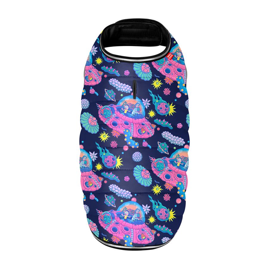 Курточка-накидка для собак WAUDOG Clothes, малюнок "Рік та Морті 1", L, А 41 см, B 58-70 см, С 42-52 см — фото 3