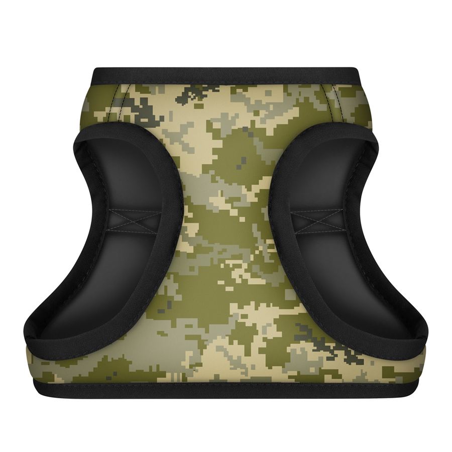 Шлея для собак м'яка WAUDOG Clothes з QR паспортом, "Мілітарі", XS2, В 28-31 см, С 20-22 см — фото 4