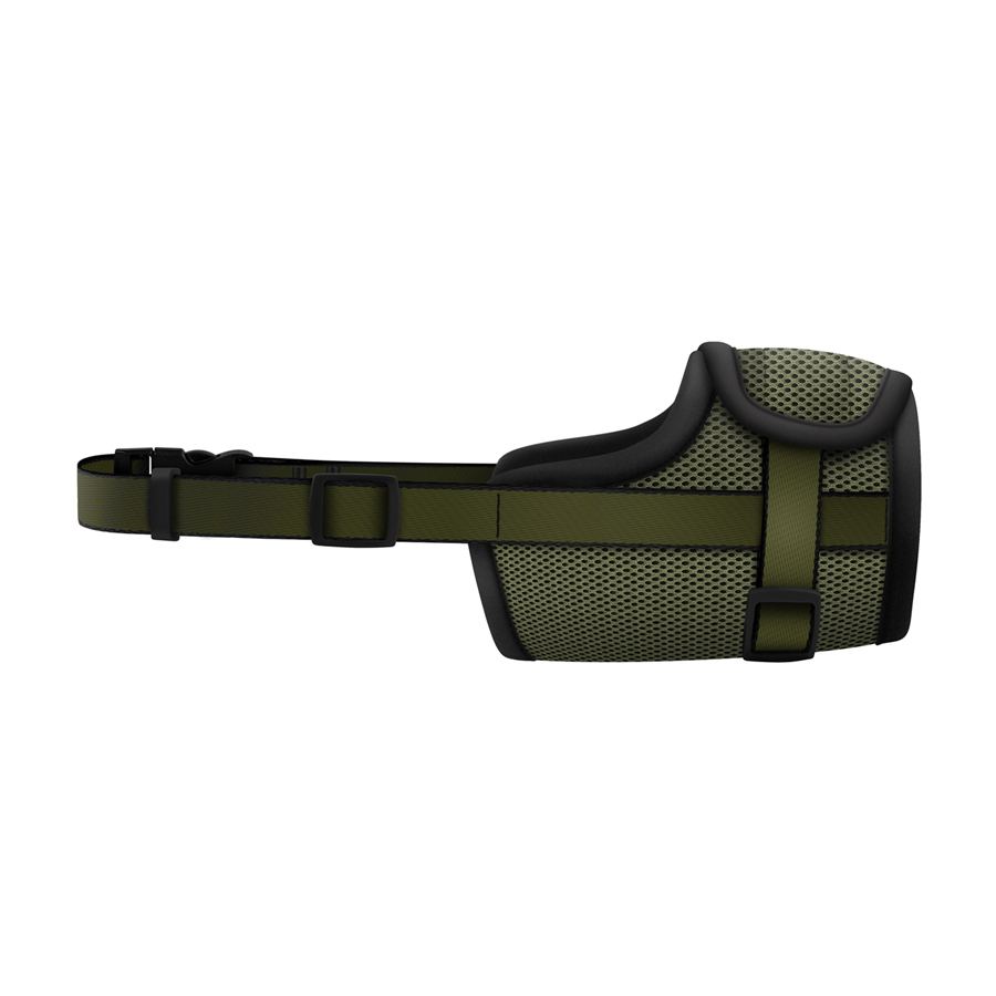 Намордник із сітки для собак WAUDOG PRO, пластиковий фастекс, розмір XL, О 35-43 см, хакі — фото 2