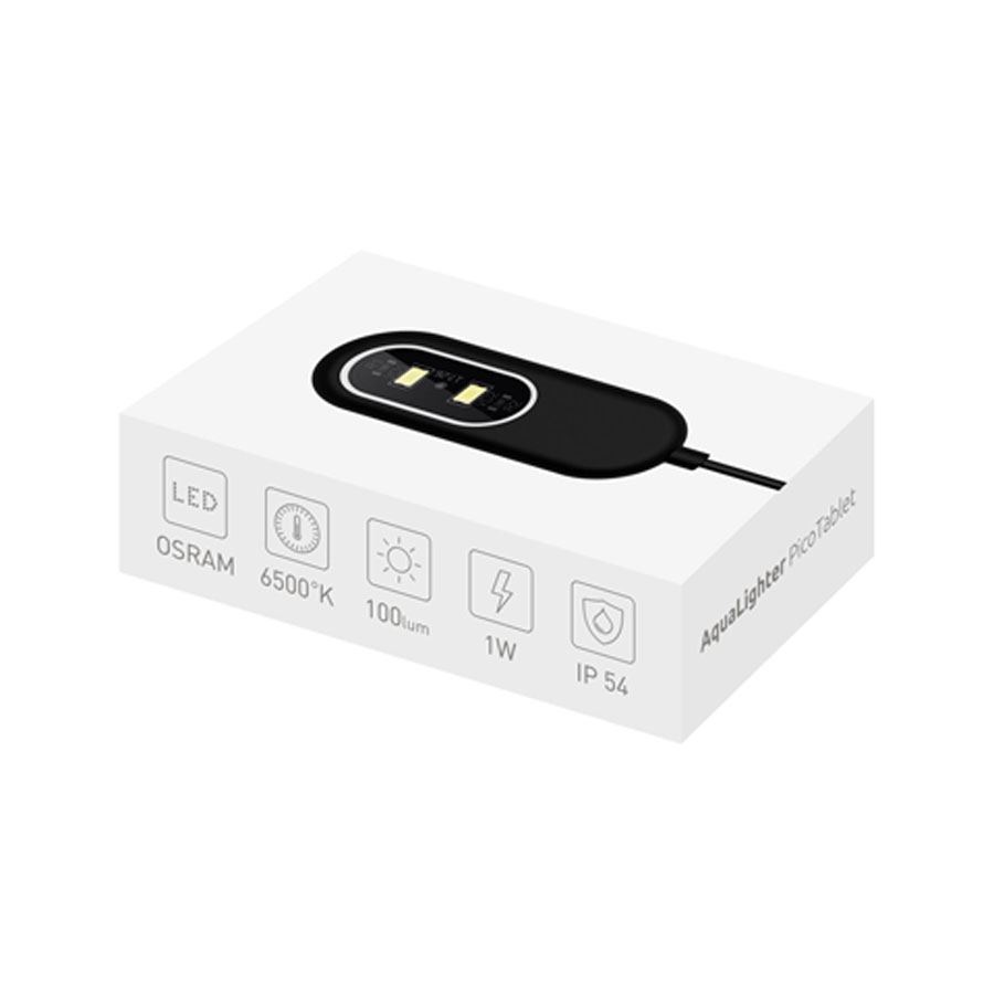 Світлодіодний світильник Pico Tablet (для прісноводних акваріумів до 10л), USB, 6500K чорний — фото 3