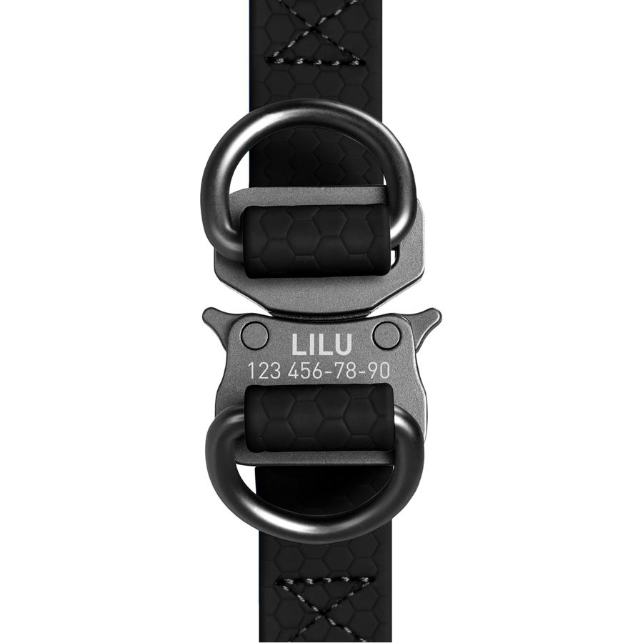 Шлея для собак водостійка WAUDOG Waterproof, з QR-паспортом, металева пряжка-фастекс, XS, Ш 15 мм, Д 30-39 см чорний — фото 4