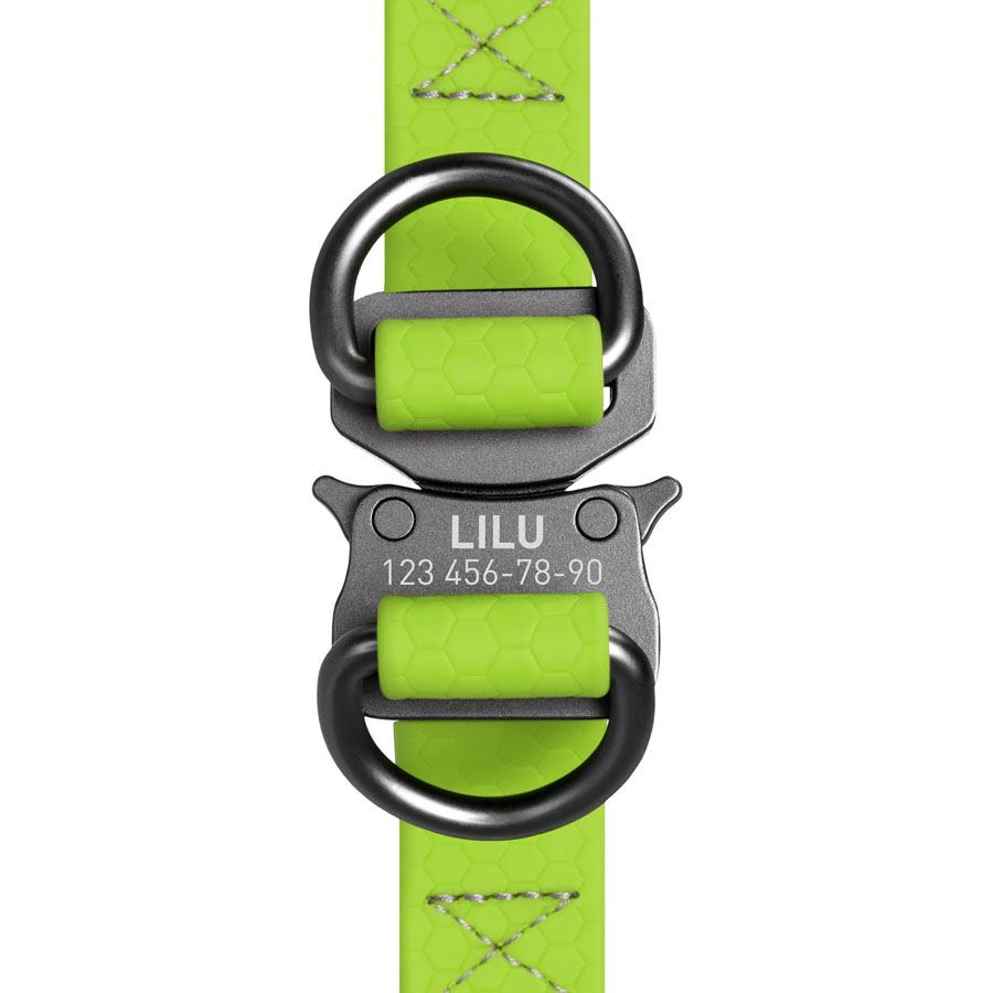 Шлея для собак водостійка WAUDOG Waterproof, з QR-паспортом, металева пряжка-фастекс, XS, Ш 15 мм, Д 30-39 см салатовий — фото 4