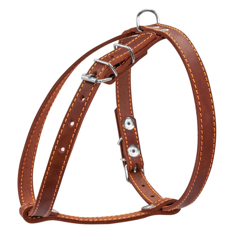 Шлея "CoLLaR" одинарна для малих порід собак (ширина 14мм, А:40-48см, В:43-51см) коричневий — фото 2