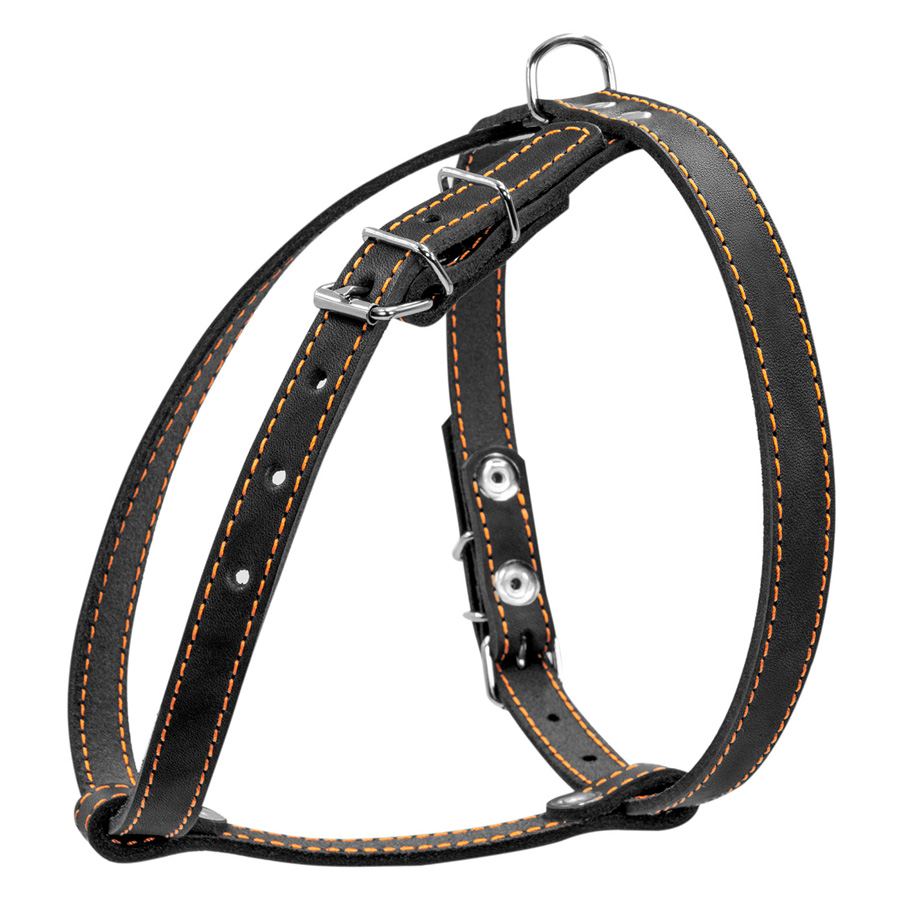 Шлея "CoLLaR" одинарна для малих порід собак (ширина 14мм, А:40-48см, В:43-51см) чорний — фото 2