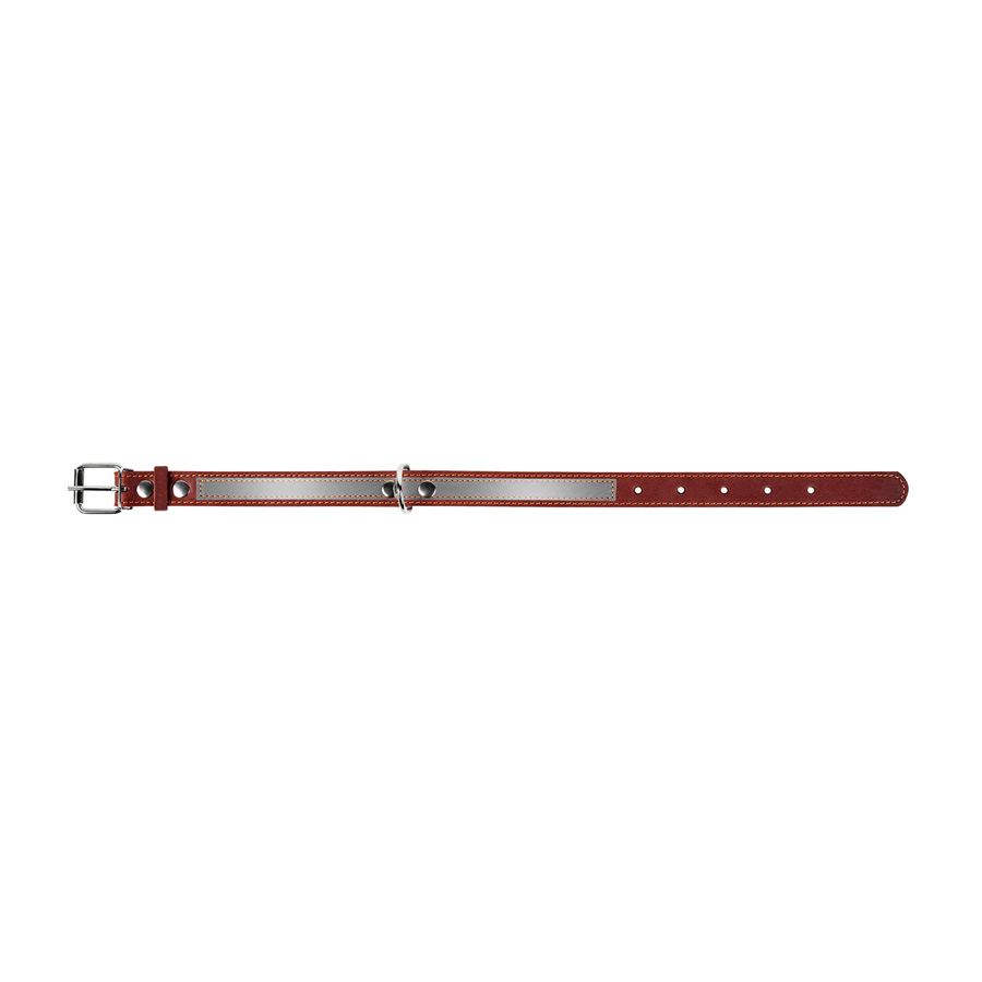 Нашийник "CoLLaR" зі світловідбиваючою стрічкою (ширина 20мм, довжина 32-40см) коричневий — фото 3