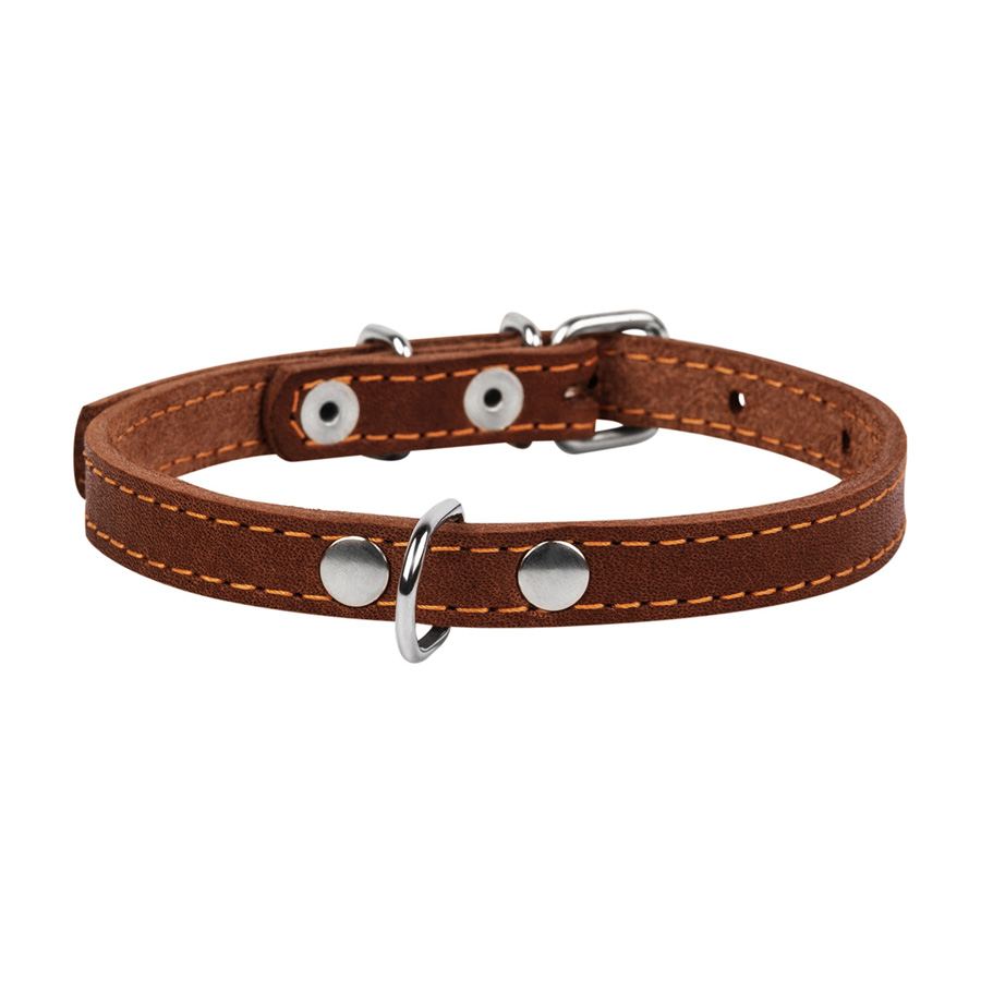 Нашийник "CoLLaR одинарний (ширина 10мм, довжина 22-30см) коричневий — фото 2