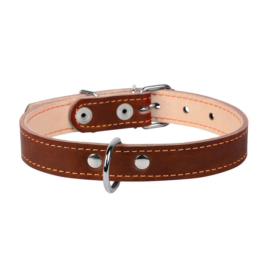 Нашийник "CoLLaR" подвійний (ширина 20мм, довжина 32-40см) коричневий — фото 2