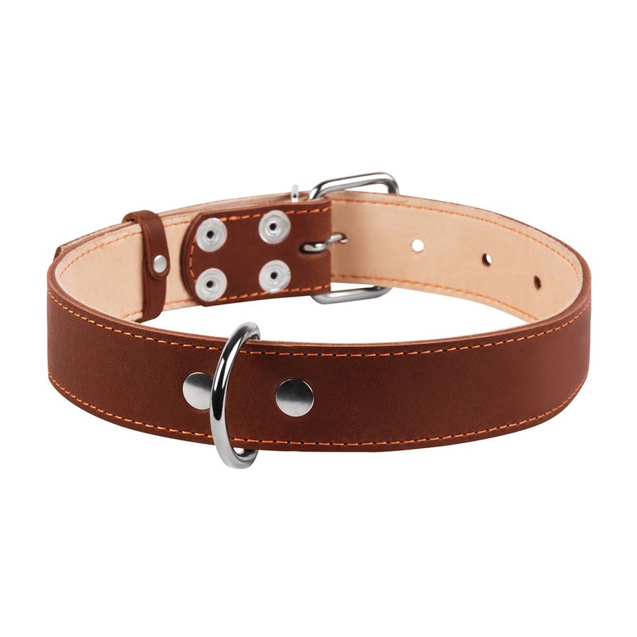 Нашийник "CoLLaR" подвійний (ширина 35мм, довжина 48-63см) коричневий — фото 2
