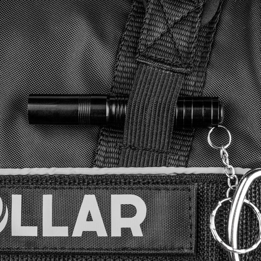 Шлея "Dog Extreme" "POLICE" №4 з ліхтариком (В:70-100см), червоний — фото 3
