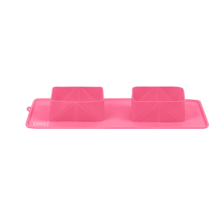 Миска складана WAUDOG Silicone,385х230х50 мм рожевий — фото 3