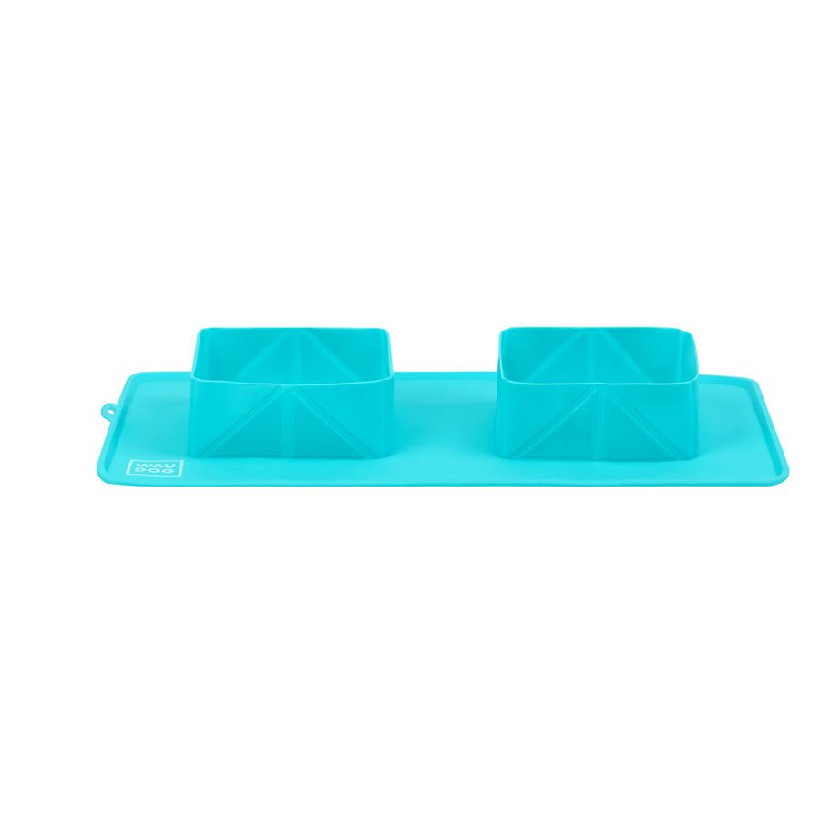 Миска складана WAUDOG Silicone,385х230х50 мм блакитний — фото 2