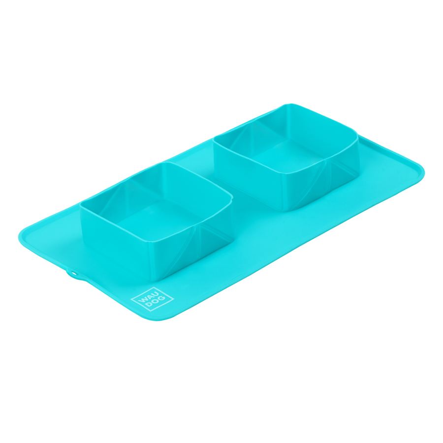 Миска складана WAUDOG Silicone,385х230х50 мм блакитний — фото 3