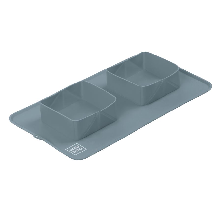 Миска складана WAUDOG Silicone,385х230х50 мм сірий — фото 2