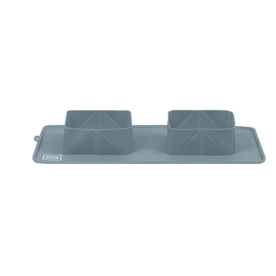 Миска складана WAUDOG Silicone,385х230х50 мм сірий — фото 4