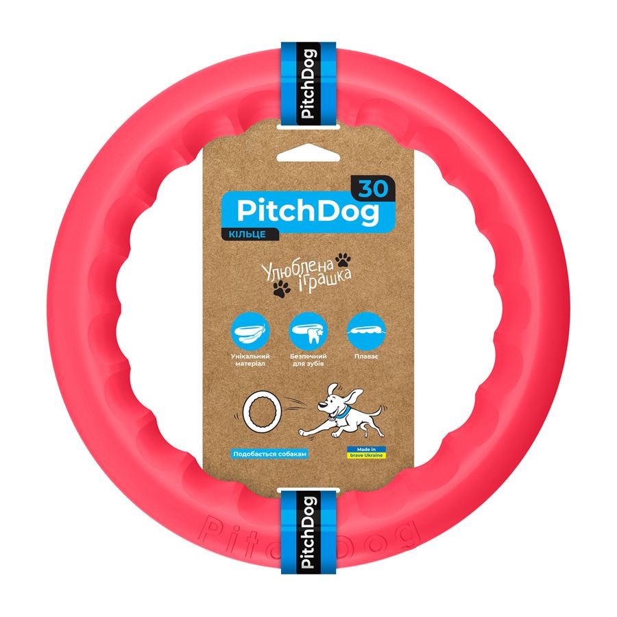 Кільце для апортировки PitchDog30, діаметр 28 см, рожевий — фото 2