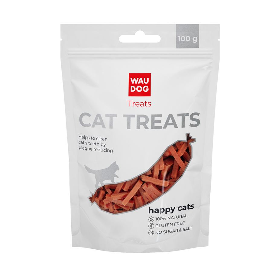 Ласощі для котів WAUCAT Treats "Кролячі смужки, 100 г — фото 2