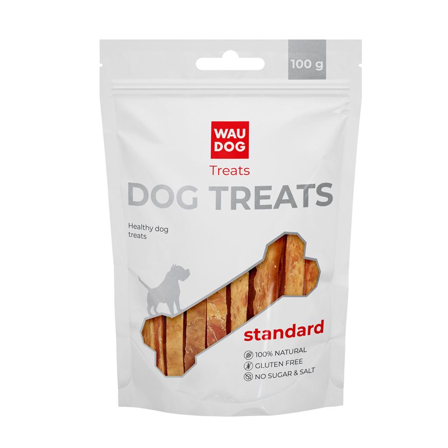 Ласощі для собак WAUDOG Treats "Курячі в'ялені полоси", 100 г — фото 2