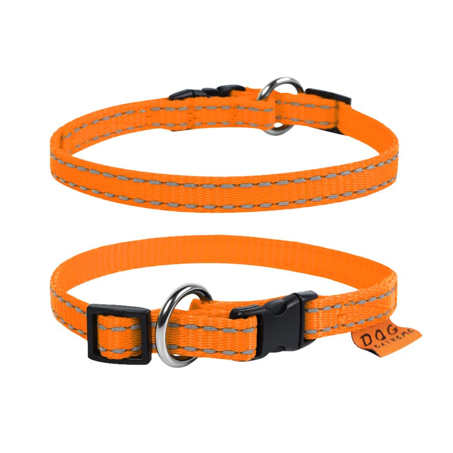 Нашийник Dog Extreme з нейлону регульований (ширина 10мм, довжина 20-30см) помаранчевий — фото 2