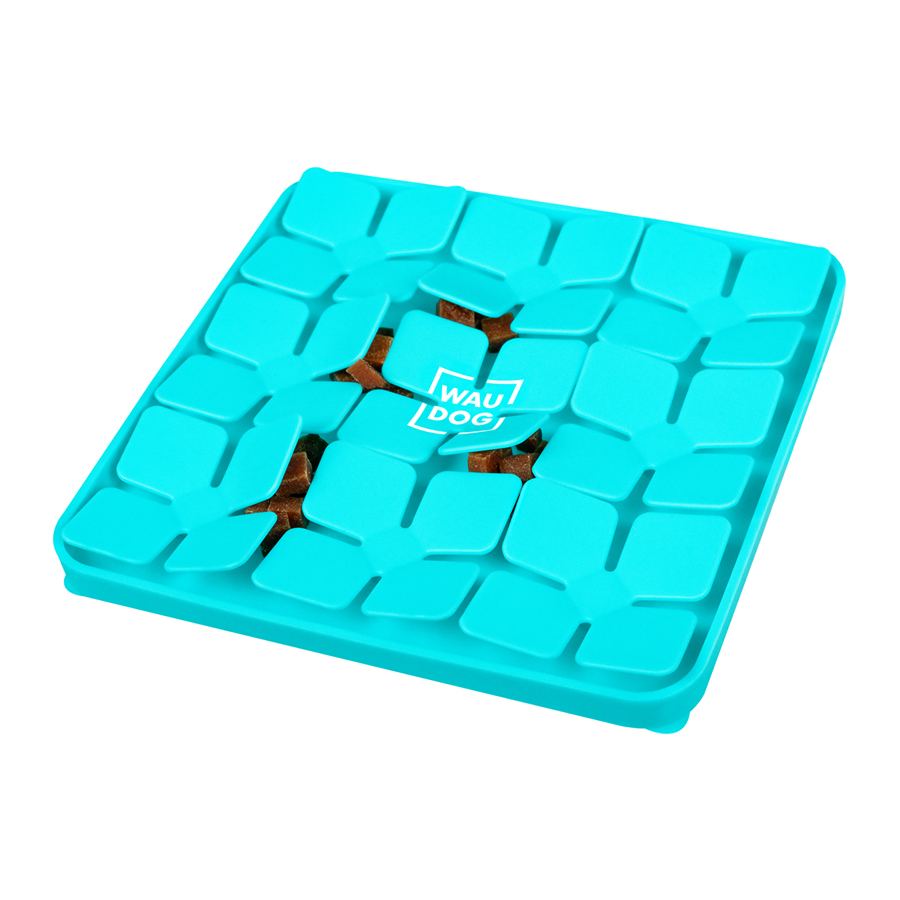 Килимок для пошуку корму WAUDOG Silicone, 205х205х17 мм, блакитний — фото 4