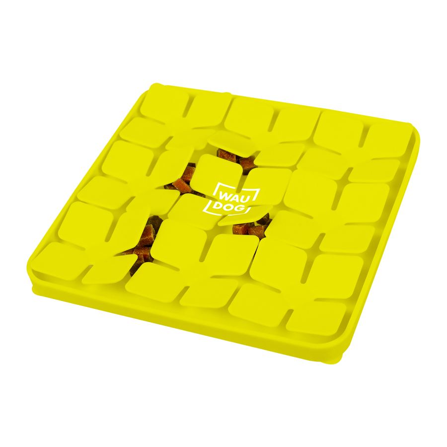 Килимок для пошуку корму WAUDOG Silicone, 205х205х17 мм, жовтий — фото 4