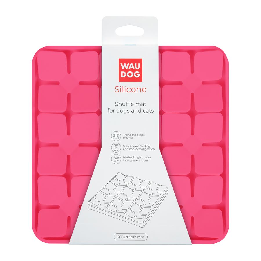 Килимок для пошуку корму WAUDOG Silicone, 205х205х17 мм, рожевий — фото 2