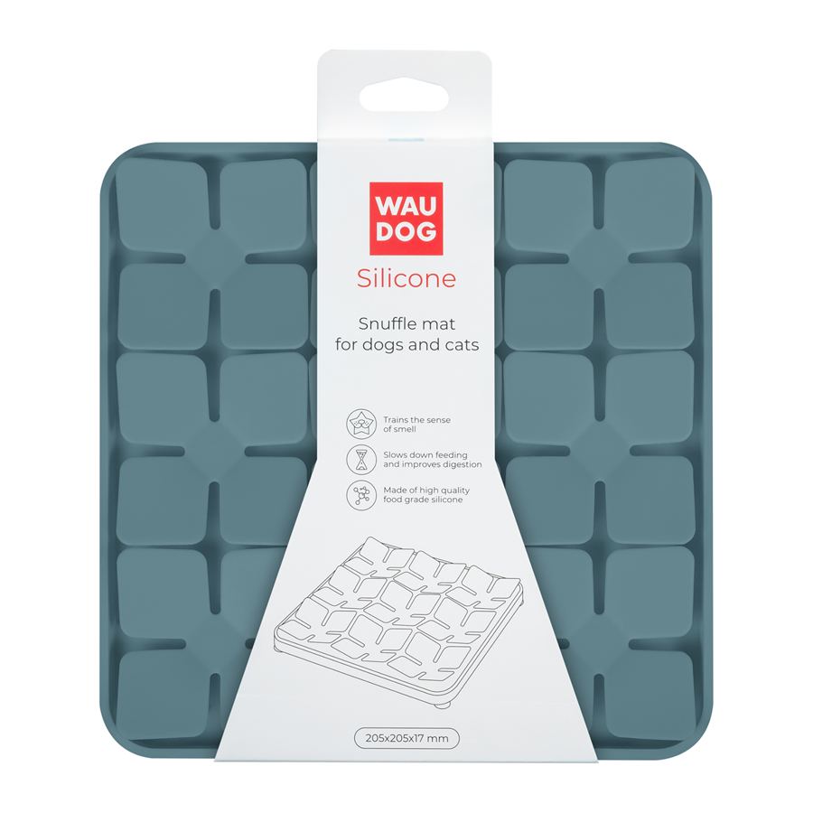 Килимок для пошуку корму WAUDOG Silicone, 205х205х17 мм, сірий — фото 2