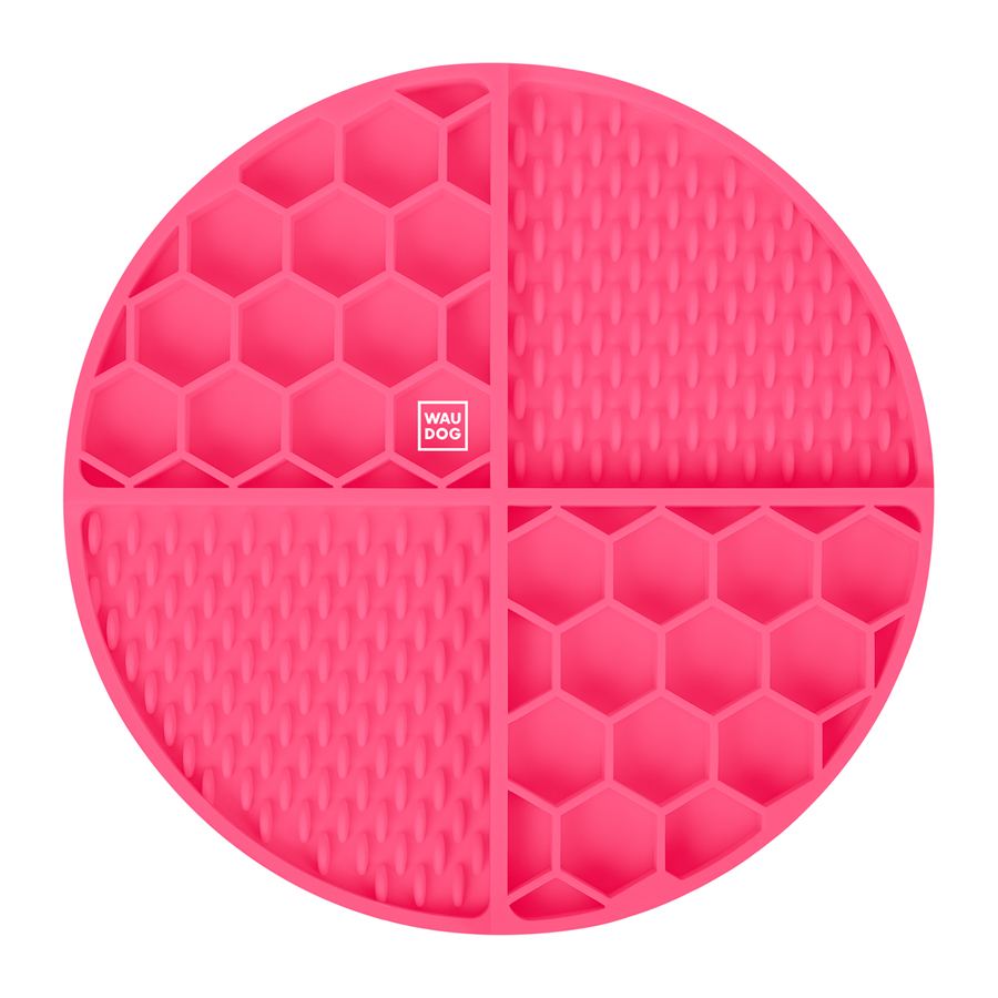 Килимок для злизування і повільного харчування WAUDOG Silicone, 211х211х30 мм, рожевий — фото 3
