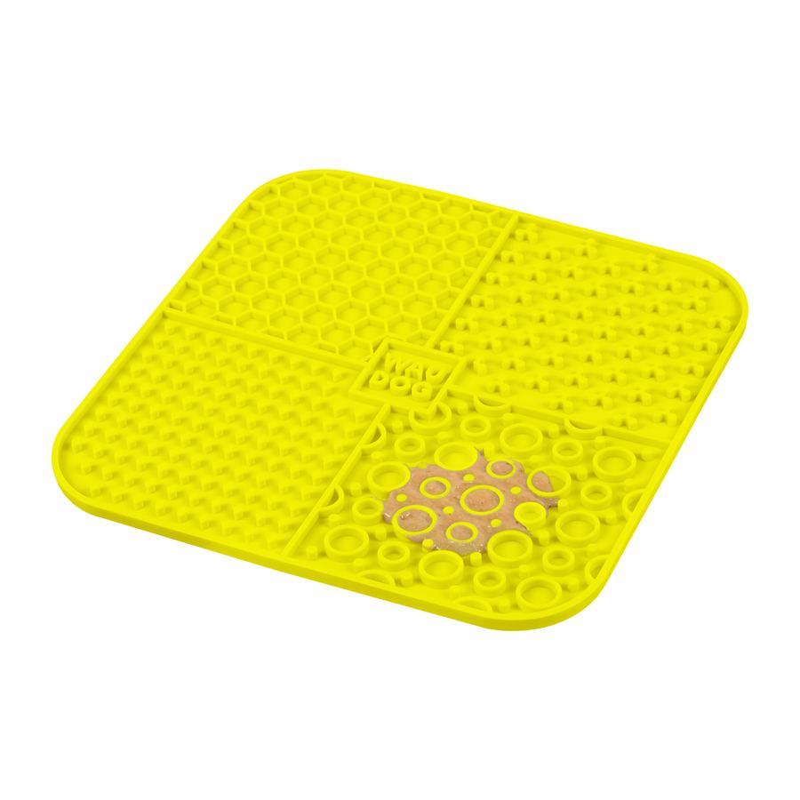 Килимок для злизування WAUDOG Silicone, 190х190х10 мм, жовтий — фото 5