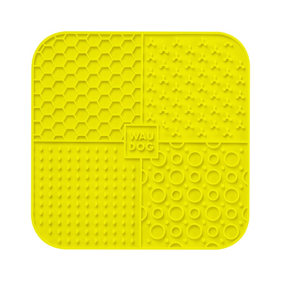 Килимок для злизування WAUDOG Silicone, 190х190х10 мм, жовтий — фото 3