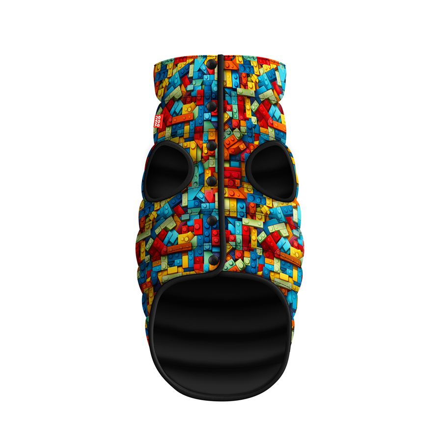 Курточка для собак WAUDOG Clothes малюнок "Блоки", S30, В 58-62 см, С 42-46 см