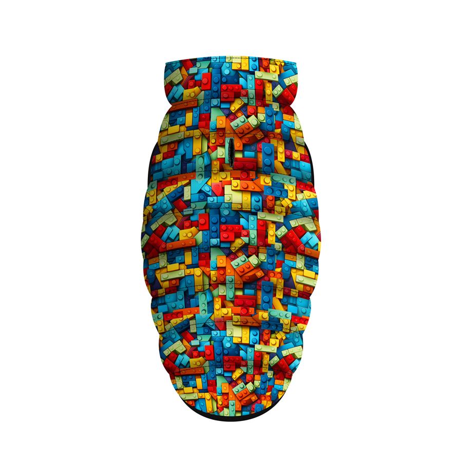 Курточка для собак WAUDOG Clothes малюнок "Блоки", M47, В 69-73 см, С 41-45 см — фото 4